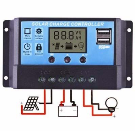 PWM SOLAR CHARGE CONTROLLER with USB 10A